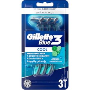 gillette blue3 cool mens disposable razors 3 razors 101.46